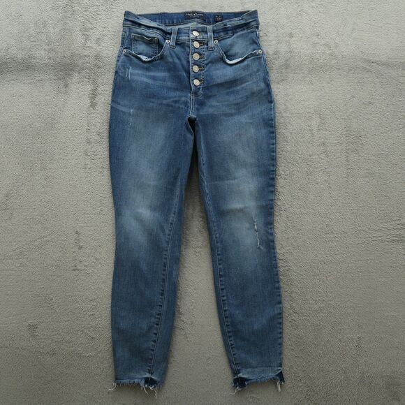 Lucky Brand Jeans Womens Size 8 High-Rise Bridgette Skinny 26" Inseam Distressed - Picture 1 of 16